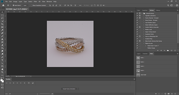 Photoshop pathing your piece