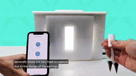 How to photograph dangle earrings