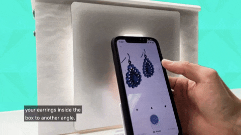 Photographing earrings from different angles