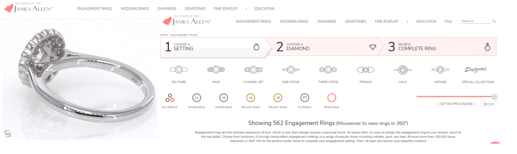 Allow a 360-degree product view and customization