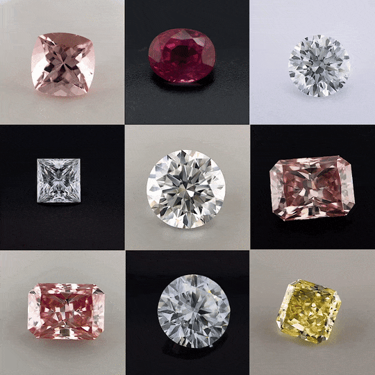 diamond photography using Macro on a black and gray white background