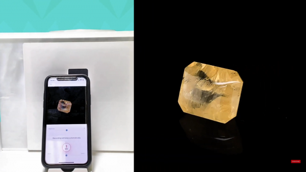 How to photograph yellow sapphires on a black background