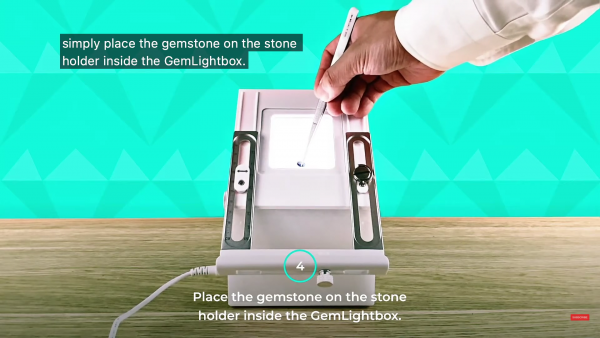 Place the gemstone inside