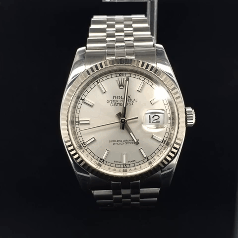 Rolex watch on a black background