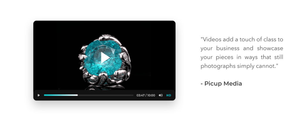 adding videos can elevate your jewelry website